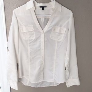 Express size M white button up shirt.